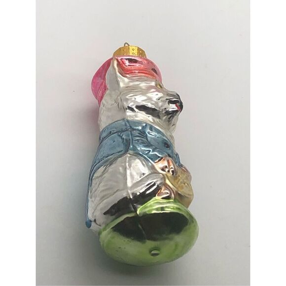 Old World Glass Radko Style Holiday Ornament Animal with Instrument Bear and Gui - Picture 13 of 16